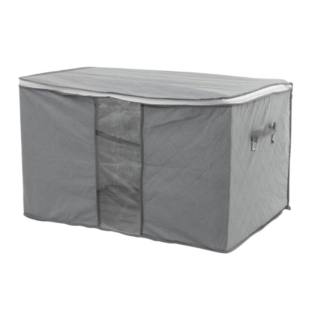 Household Quilt Clothes Blanket Pillow Dustproof Storage Bag Container Gray